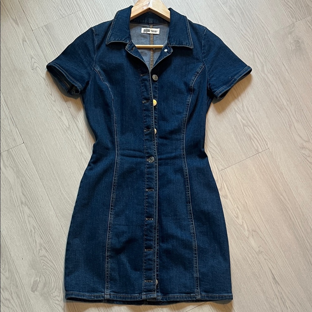 Zara Dark Blue Denim Mini Dress
